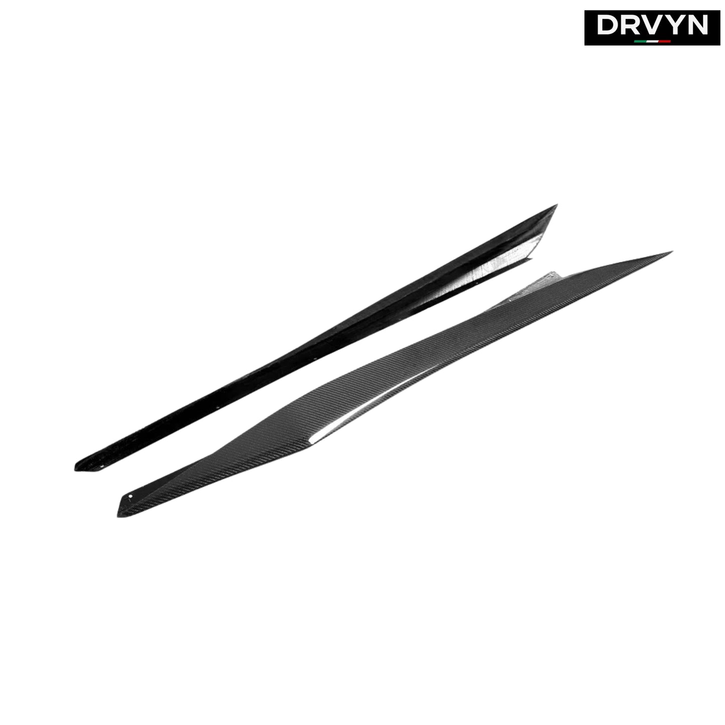 For 2020-25 Corvette C8 Real Carbon Fiber Z06 Style Side Skirt Rocker Extension for Nissan Infiniti - Drvyn