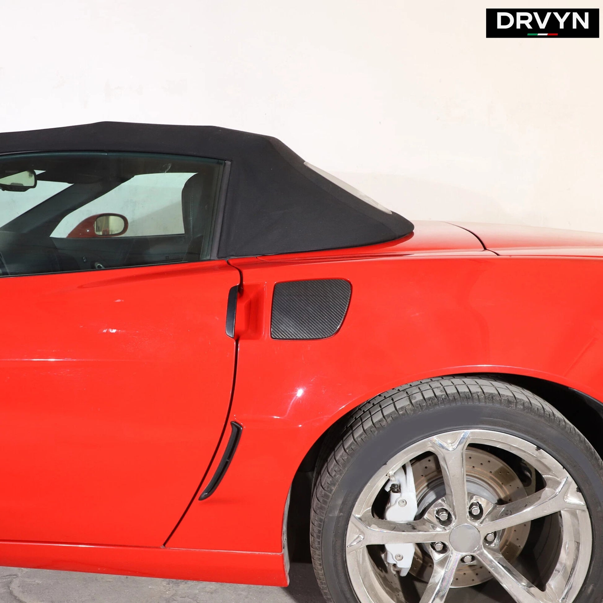 DRVYN Black Real Carbon Fiber Fuel Tank Cap Cover Trim For 2005-2013 Corvette C6v - photo 3 - Drvyn