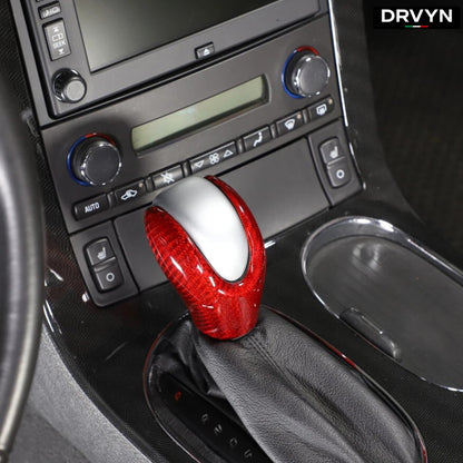 DRVYN Red Real Carbon Fiber Center Gear Shift Knob Trim Cover For Corvette C6 2005-13 - photo 3 - Drvyn