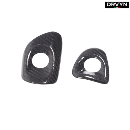 DRVYN Real Carbon Fiber Interior Door Switch Button Trim Cover For Corvette C6 2005-13 for Nissan Infiniti - Drvyn