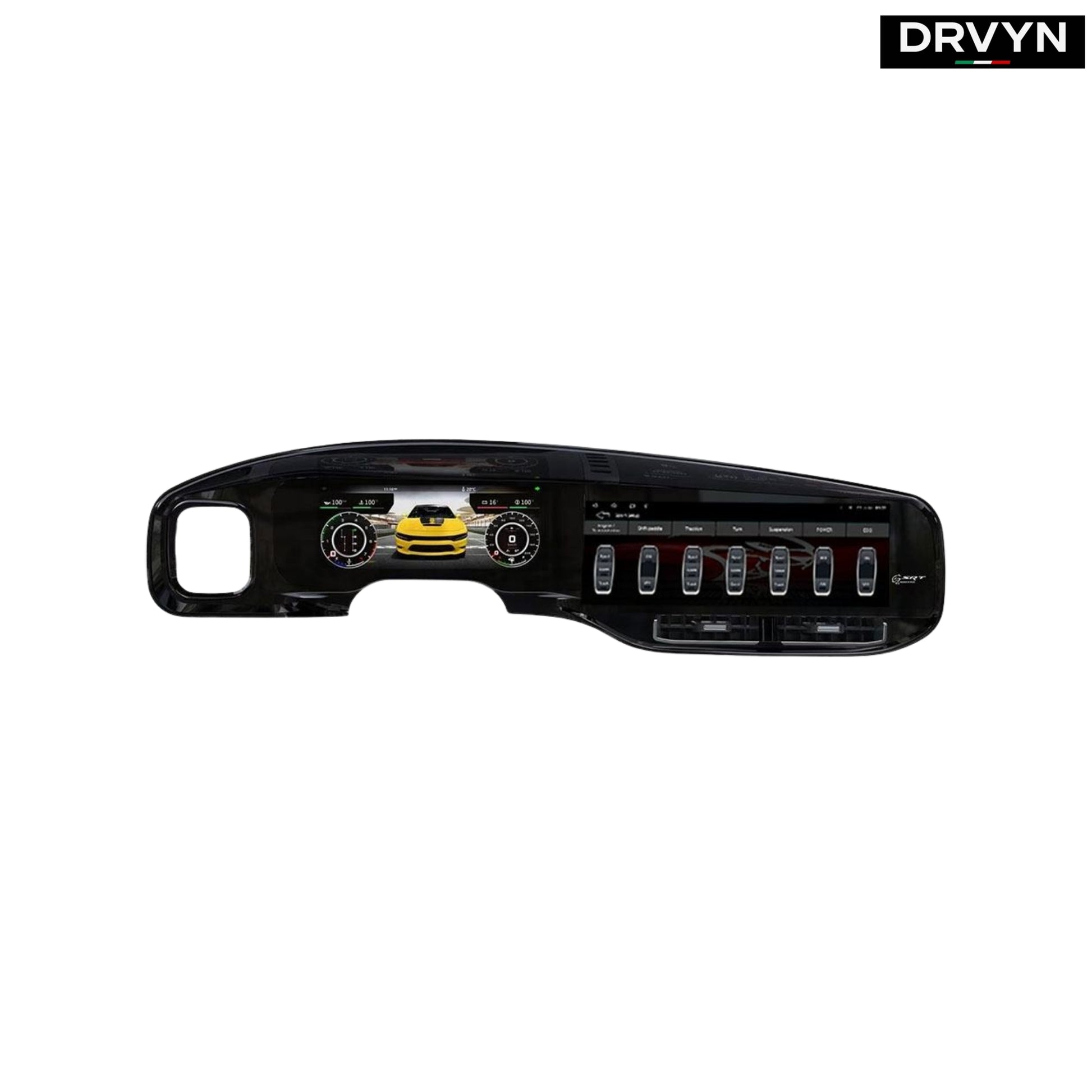 DRVYN RoadNavi 24'' Dual Screen Android Car Radio Digital Cluster for Dodge Charger 2011-2019 Auto Speedometer Dashboard for Nissan Infiniti - Drvyn