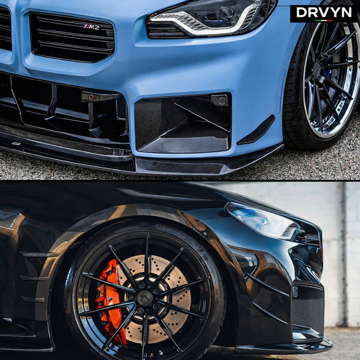 DRVYN 23-26 BMW G87 M2 MP STYLE DRY CARBON FIBER FRONT BUMPER AIR DUCT INLET VENT - photo 3 - Drvyn
