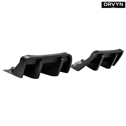 DRVYN 2014–2019 Corvette C7 Z06 STG 3 Big Fin Matte Black Rear Bumper Diffuser Kit for Nissan Infiniti - Drvyn