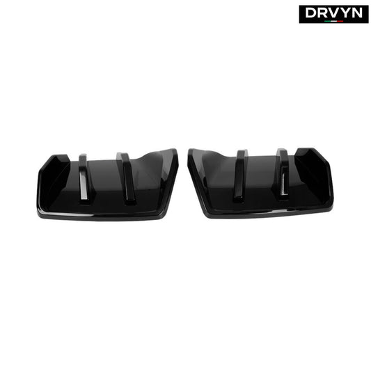 DRVYN 2014-2019 Corvette C7 Z06 STG 3 Big Fin Gloss Black Rear Bumper Diffuser Kit for Nissan Infiniti - Drvyn