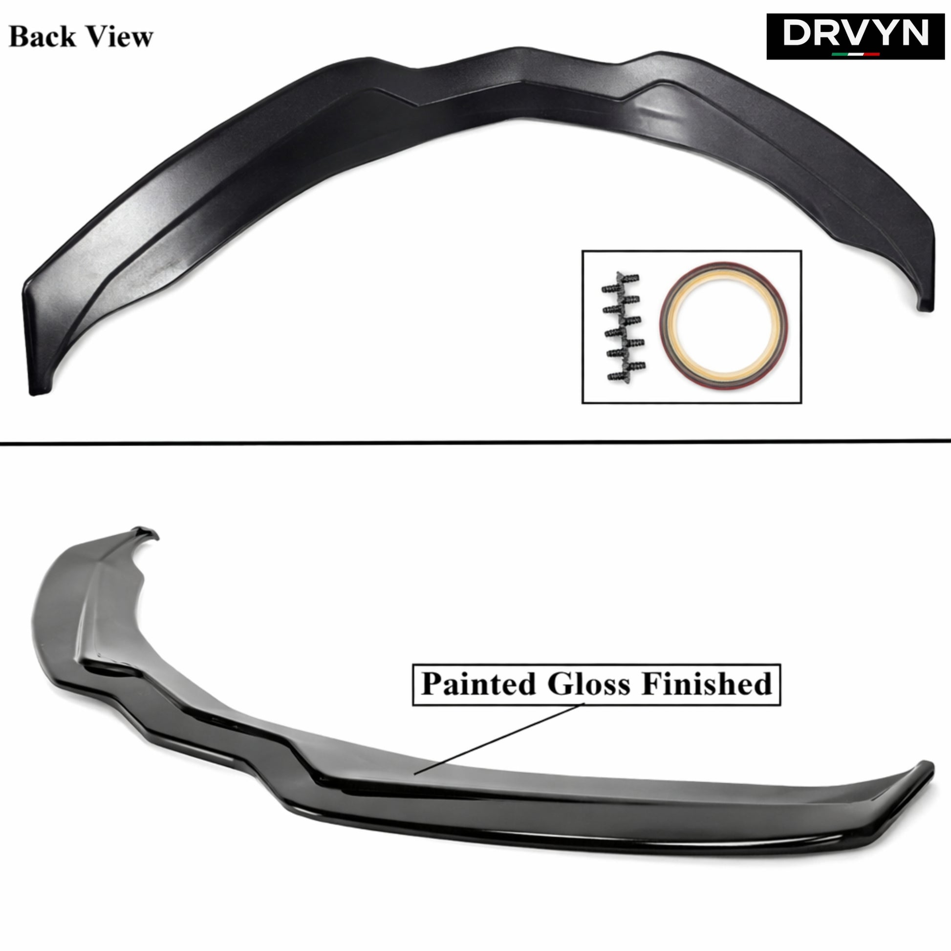 DRVYN 14-19 Corvette C7 Z06 STG 2 Gloss Blk Front Bumper Lip Chin Spoiler Splitter - photo 2 - Drvyn