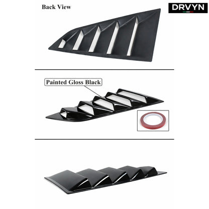 DRVYN 2014-2019 Corvette C7 Glossy Black Side Vent Window 1/4 Quarter Scoop Louver - photo 2 - Drvyn