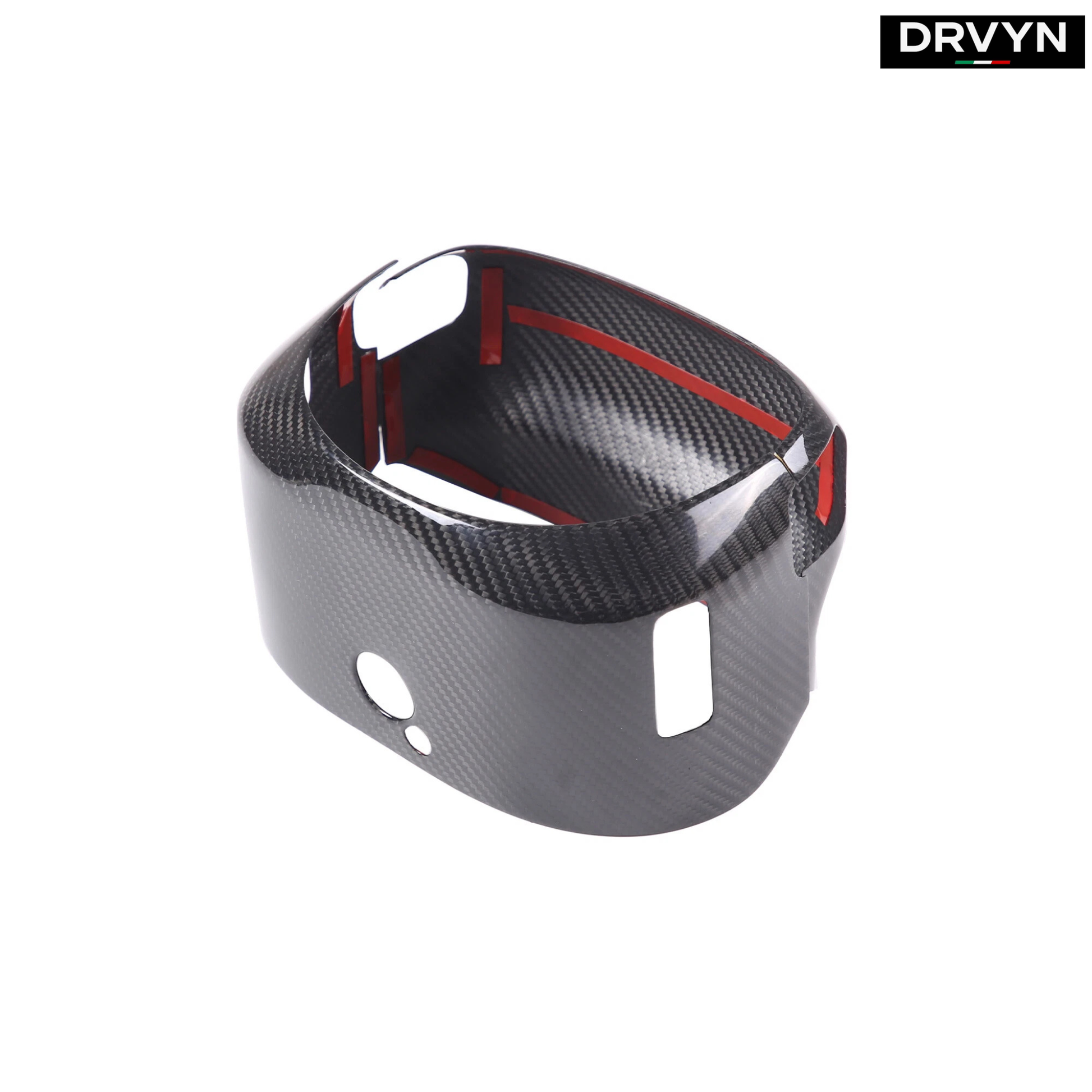 DRVYN Real Carbon Fiber Steering Wheel Base Cover Trim For Corvette C7 2014-2019 US for Nissan Infiniti - Drvyn
