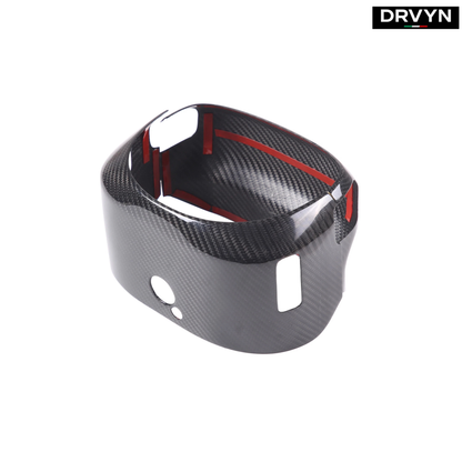 DRVYN Real Carbon Fiber Steering Wheel Base Cover Trim For Corvette C7 2014-2019 US for Nissan Infiniti - Drvyn