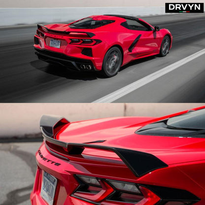For 2020-25 Corvette C8 Stingray Carbon Fiber Z51 Style Rear Trunk Spoiler Wing - photo 3 - Drvyn