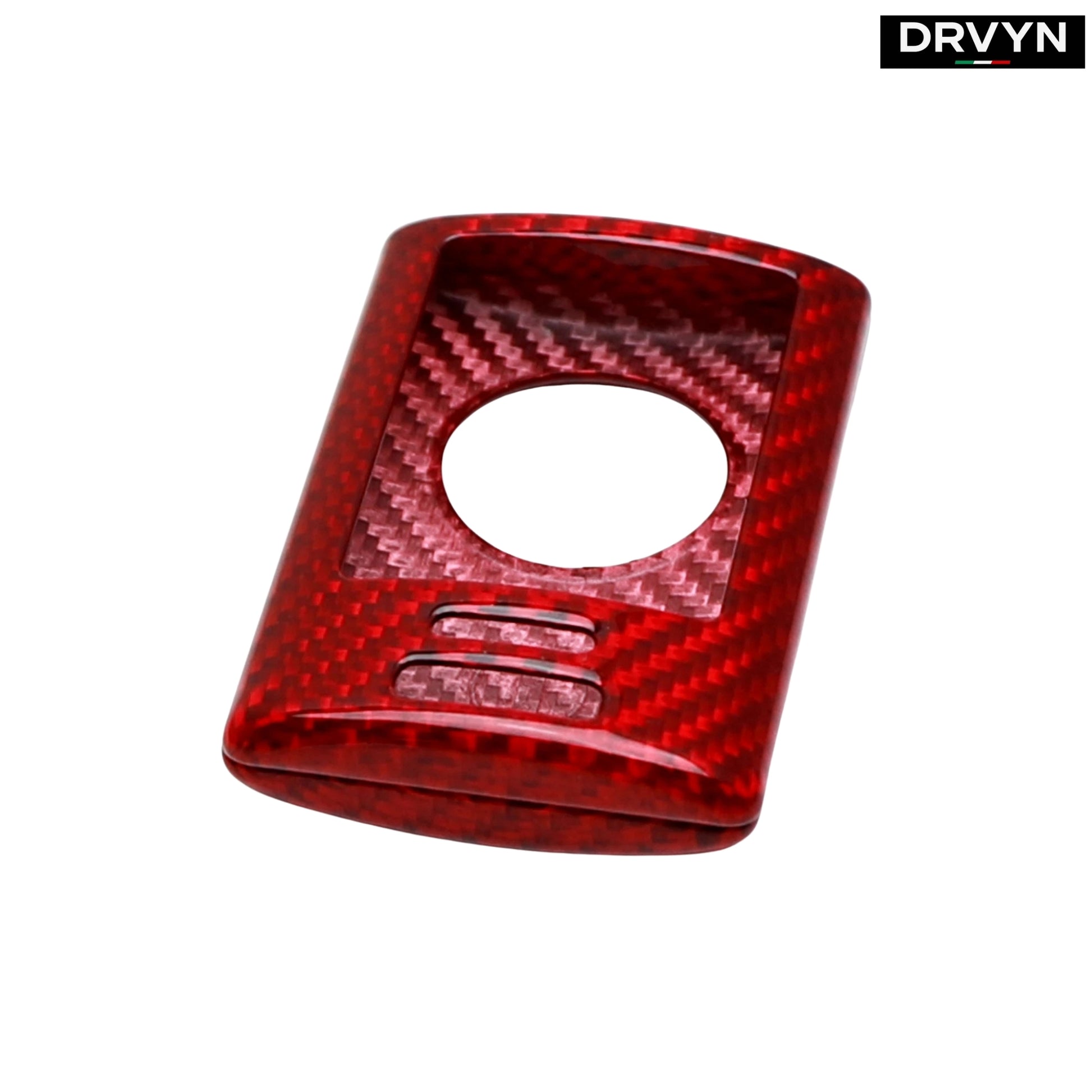 DRVYN Real Gloss Red Carbon Fiber Key Fob Shell Cover For Chevy 2014-2019 C7 Corvette for Nissan Infiniti - Drvyn