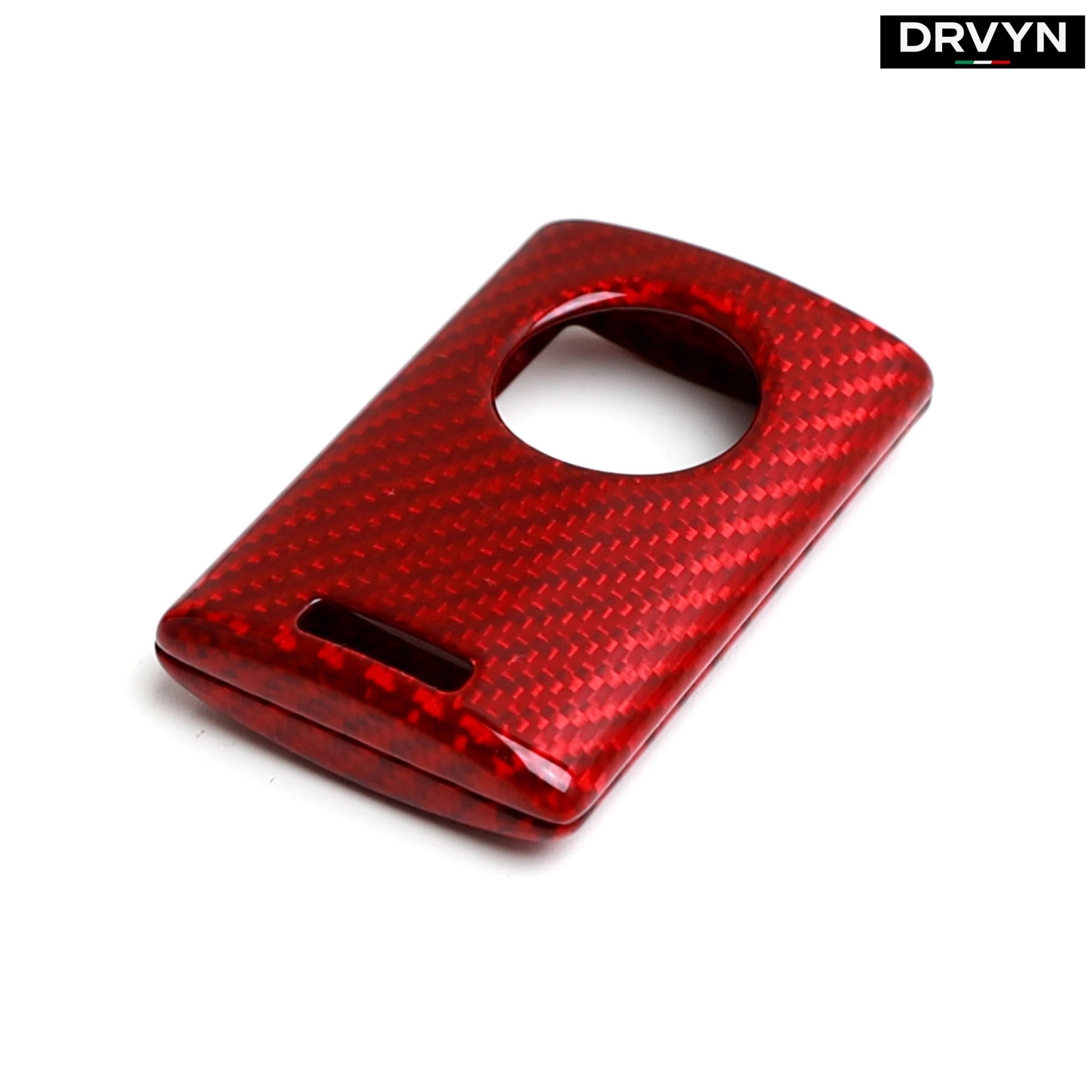 DRVYN Real Gloss Red Carbon Fiber Key Fob Shell Cover For Chevy 2014-2019 C7 Corvette - photo 2 - Drvyn