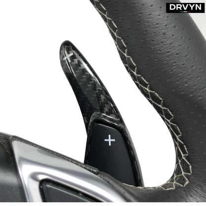 DRVYN Carbon Fiber Steering Wheel Paddle Shifter Extension For Chevy 14-19 C7 Corvette - photo 2 - Drvyn