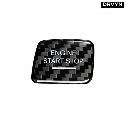 DRVYN Real Carbon Fiber Engine Start Button Cover For Chevrolet Corvette C7 2014-2019 for Nissan Infiniti - Drvyn
