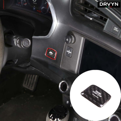 DRVYN Real Carbon Fiber Engine Start Button Cover For Chevrolet Corvette C7 2014-2019 - photo 2 - Drvyn