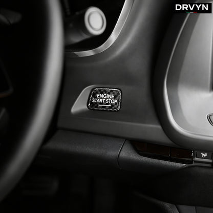 DRVYN Real Carbon Fiber Engine Start Button Cover For Chevrolet Corvette C7 2014-2019 - photo 3 - Drvyn