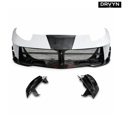 DRVYN Mansory Style WET Carbon Fiber Front Bumper Body Kit for Nissan Infiniti - Drvyn