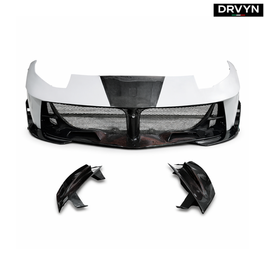 DRVYN Mansory Style WET Carbon Fiber Front Bumper Body Kit for Nissan Infiniti - Drvyn