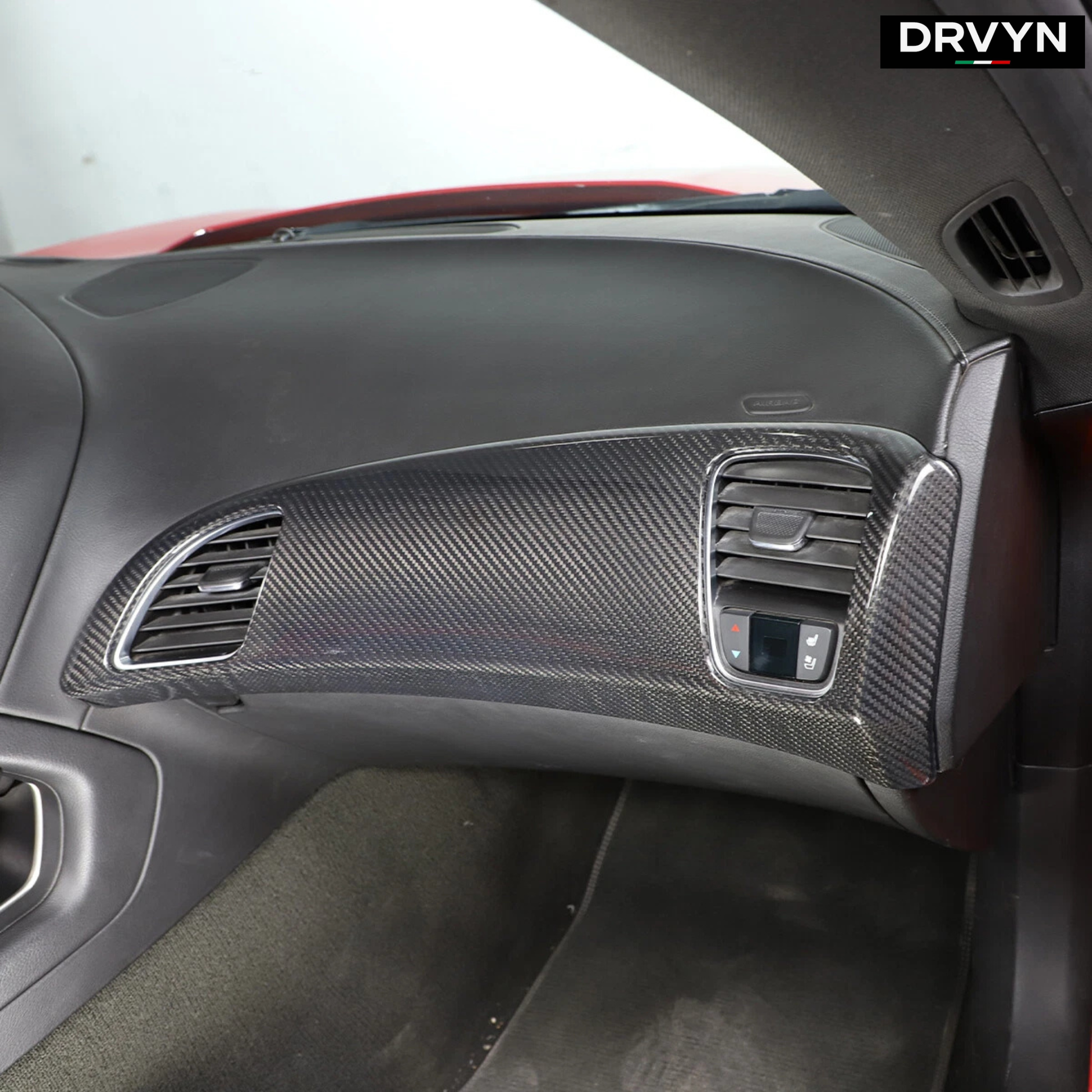 DRVYN Real Carbon Fiber Passenger Side Dashboard Panel Cover For Trim Corvette C7 14+ - photo 3 - Drvyn