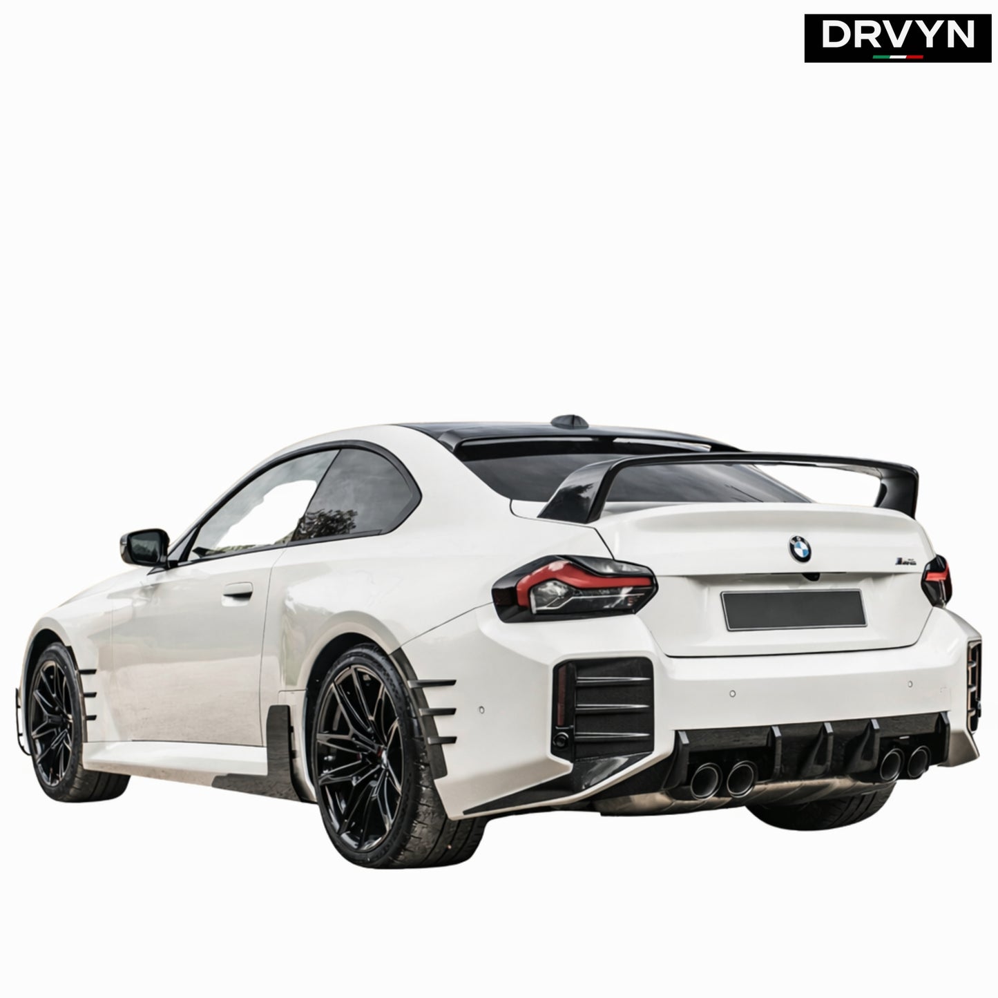 DRVYN 2023-2026 BMW G87 M2 MT Style 3 Fins Real Carbon Fiber Rear Bumper Diffuser - photo 3 - Drvyn