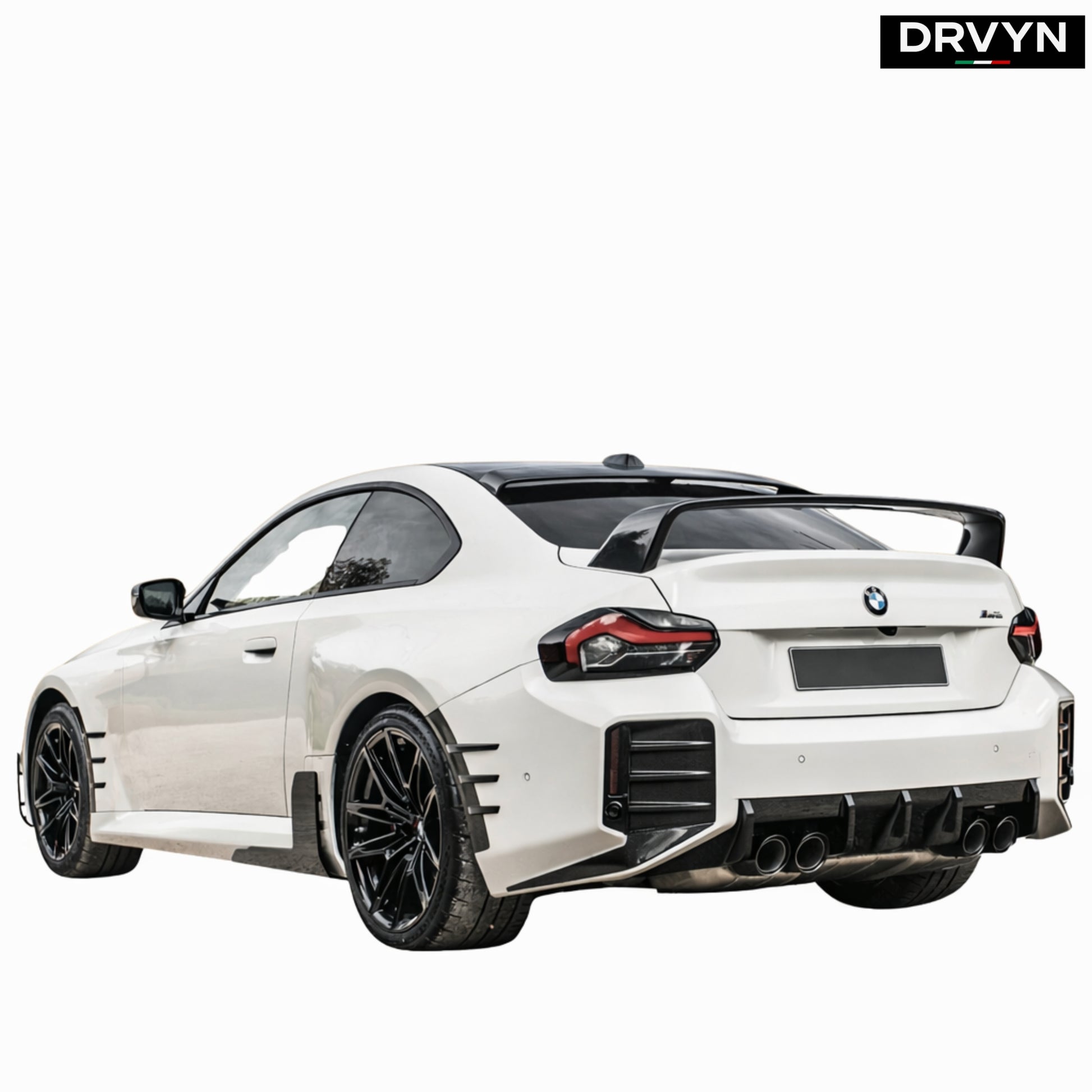 DRVYN 2023-2026 BMW G87 M2 MT Style 3 Fins Real Carbon Fiber Rear Bumper Diffuser - photo 3 - Drvyn