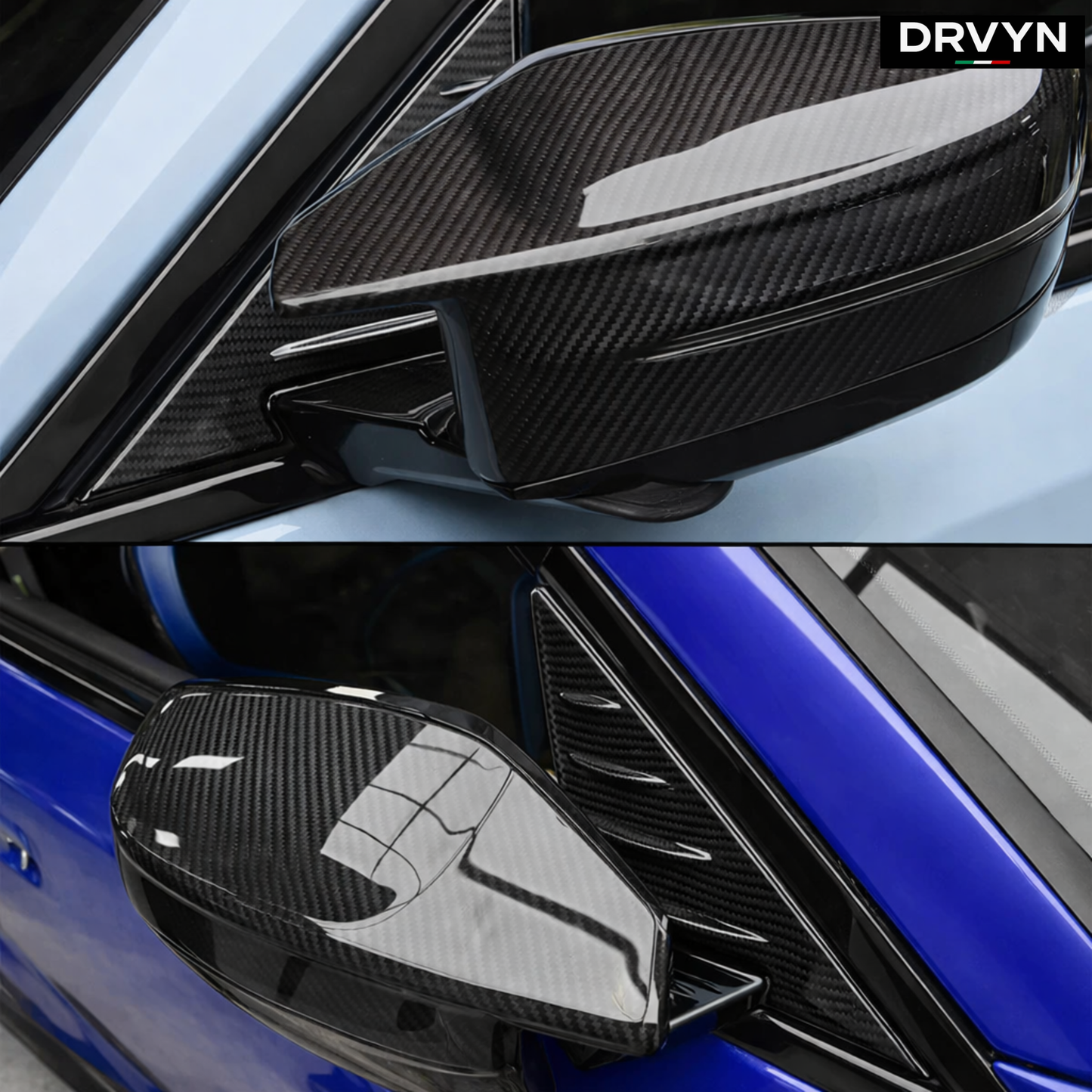 DRVYN BMW G87 M2 G42 230i M240i Full Carbon Fiber Side Mirror Pillar Base Cover - photo 3 - Drvyn