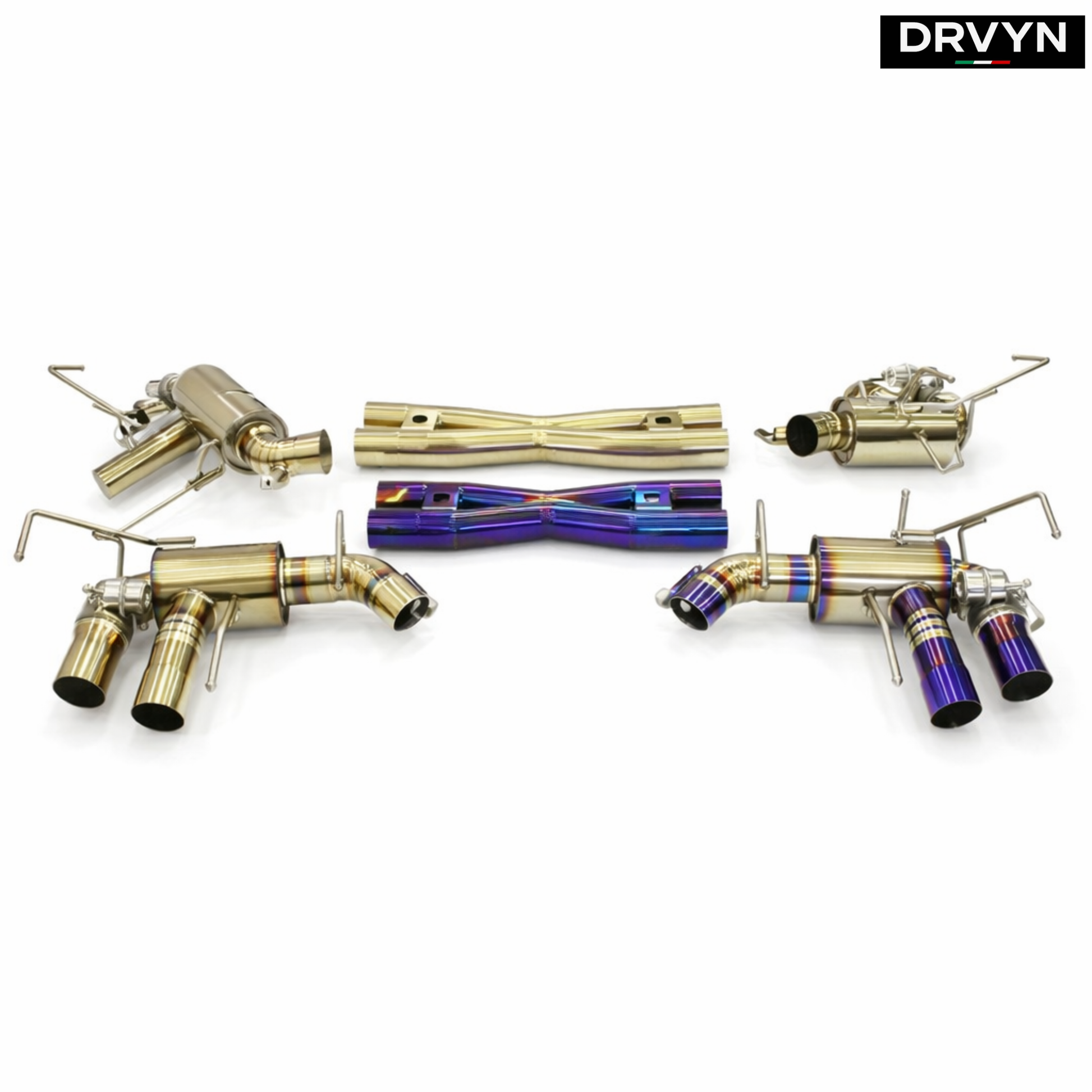 DRVYN Titanium Valved X-Pipe Axle Back Catback Exhaust for Nissan Infiniti - Drvyn