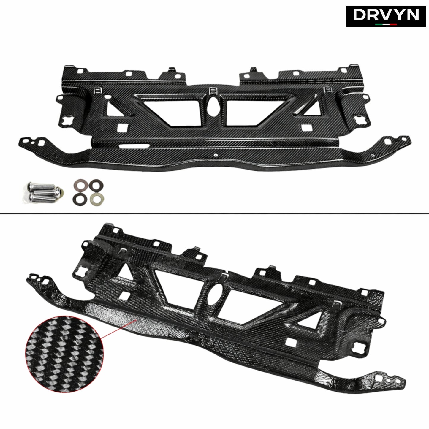 DRVYN 21-26 BMW G8X M2 M3 M4 REAL CARBON FIBER RADIATOR SUPPORT SHROUD PANEL COVER - photo 2 - Drvyn