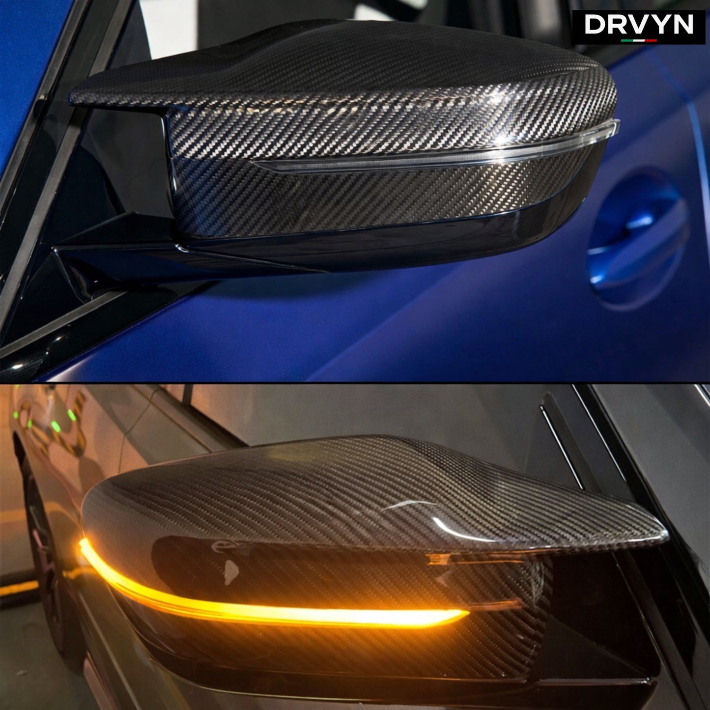 DRVYN 21-26 BMW G80 G82 G83 G87 M2 M3 M4 CARBON FIBER REPLACEMENT SIDE MIRROR CAPS - photo 3 - Drvyn