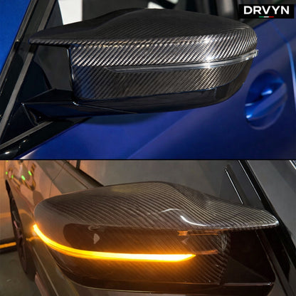 DRVYN 21-26 BMW G80 G82 G83 G87 M2 M3 M4 CARBON FIBER REPLACEMENT SIDE MIRROR CAPS - photo 3 - Drvyn