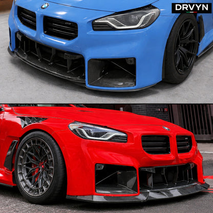 DRVYN 2023-2026 BMW G87 M2 Full Carbon Fiber Front Bumper Lower Grill Replacement - photo 3 - Drvyn