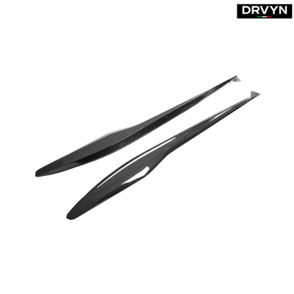 23-25 Corvette C8 Z06 Carbon Fiber Z07 Style Replacement Side Skirt Splitter for Nissan Infiniti - Drvyn