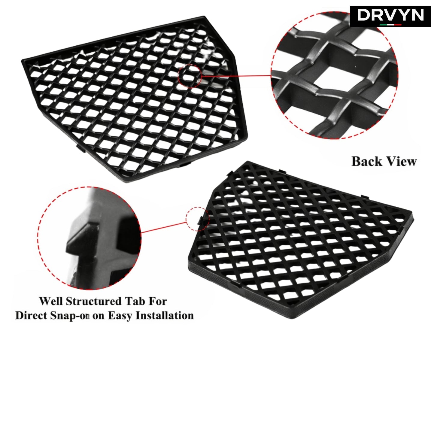 DRVYN 2023-2026 BMW G87 M2 Front Bumper Grille Radiator Bug Shield Mesh Cover 5pc - photo 2 - Drvyn