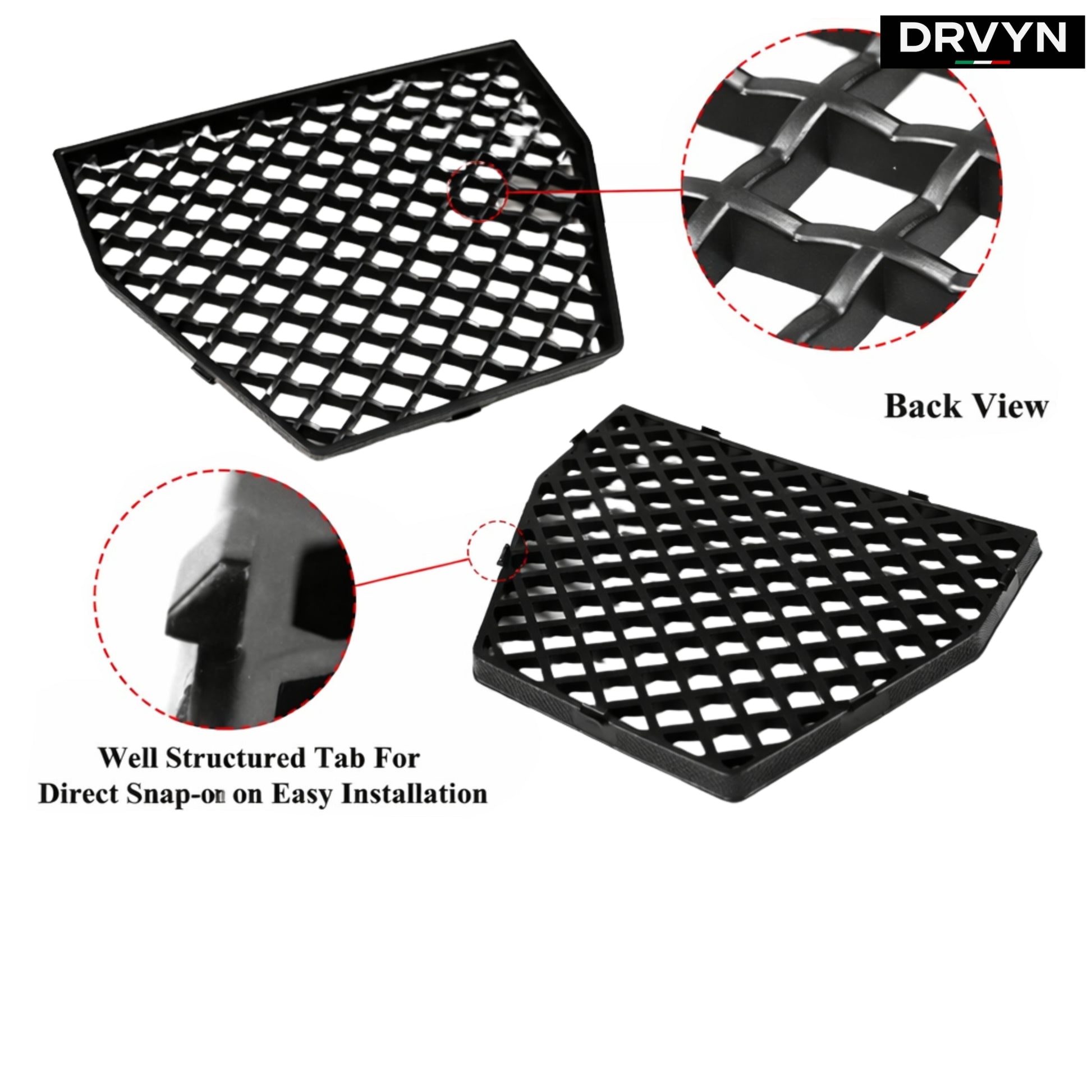 DRVYN 2023-2026 BMW G87 M2 Front Bumper Grille Radiator Bug Shield Mesh Cover 5pc - photo 2 - Drvyn