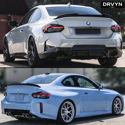 DRVYN 22-26 BMW G42 2 SERIES M240i G87 M2 V STYLE REAL CARBON FIBER TRUNK SPOILER - photo 3 - Drvyn