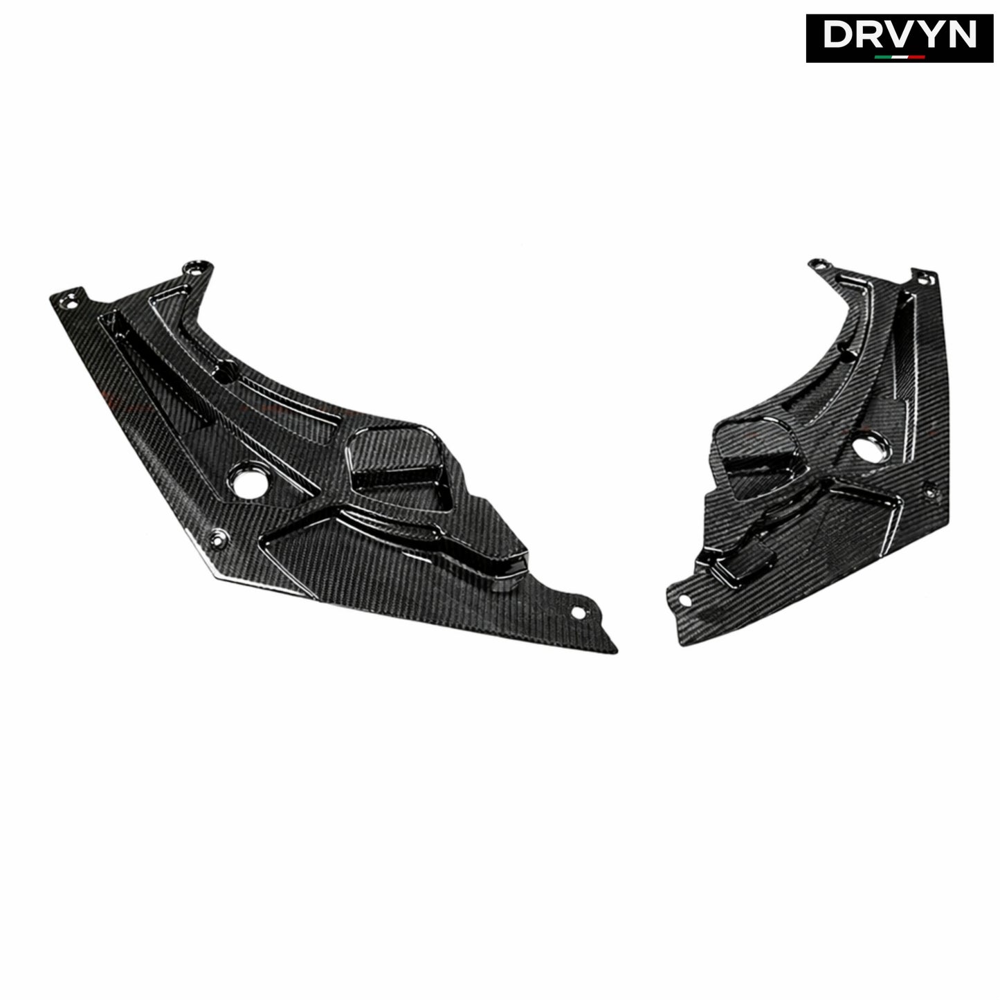 DRVYN 21-26 BMW G8X M2 M3 M4 Dry Carbon Fiber 2pc Engine Bay Trim Panel Cover Set for Nissan Infiniti - Drvyn