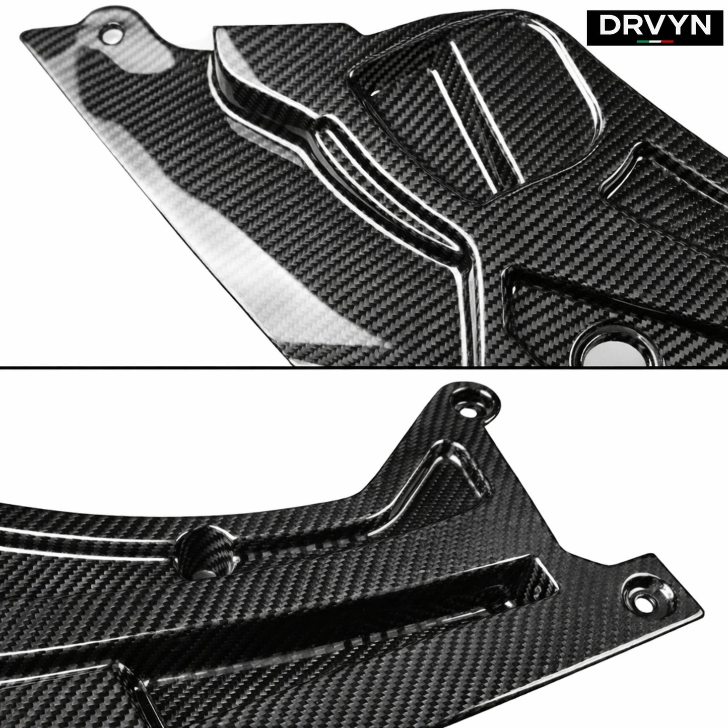 DRVYN 21-26 BMW G8X M2 M3 M4 Dry Carbon Fiber 2pc Engine Bay Trim Panel Cover Set - photo 2 - Drvyn