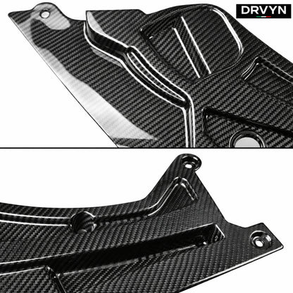 DRVYN 21-26 BMW G8X M2 M3 M4 Dry Carbon Fiber 2pc Engine Bay Trim Panel Cover Set - photo 2 - Drvyn