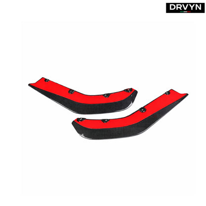 DRVYN 2021-26 BMW G82 G83 M4 Full Carbon Fiber V2 Rear Bumper Corner Side Splitter for Nissan Infiniti - Drvyn