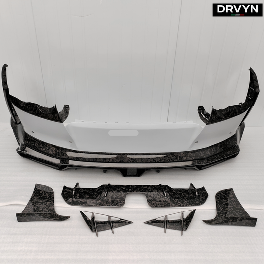 DRVYN Dry Carbon Fiber Replacement Rear Bumper for Nissan Infiniti - Drvyn