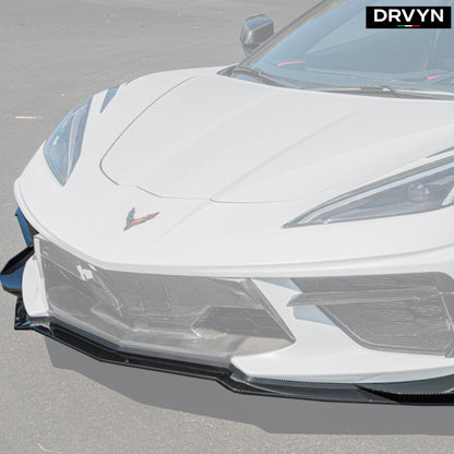 2023-25 Corvette C8 Z06 E-ray Carbon Fiber Z07 Style Front Splitter & Canard - photo 4 - Drvyn