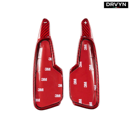 2020-26 Corvette C8 Red Carbon Fiber Steering Wheel Paddle Shifter Extension for Nissan Infiniti - Drvyn