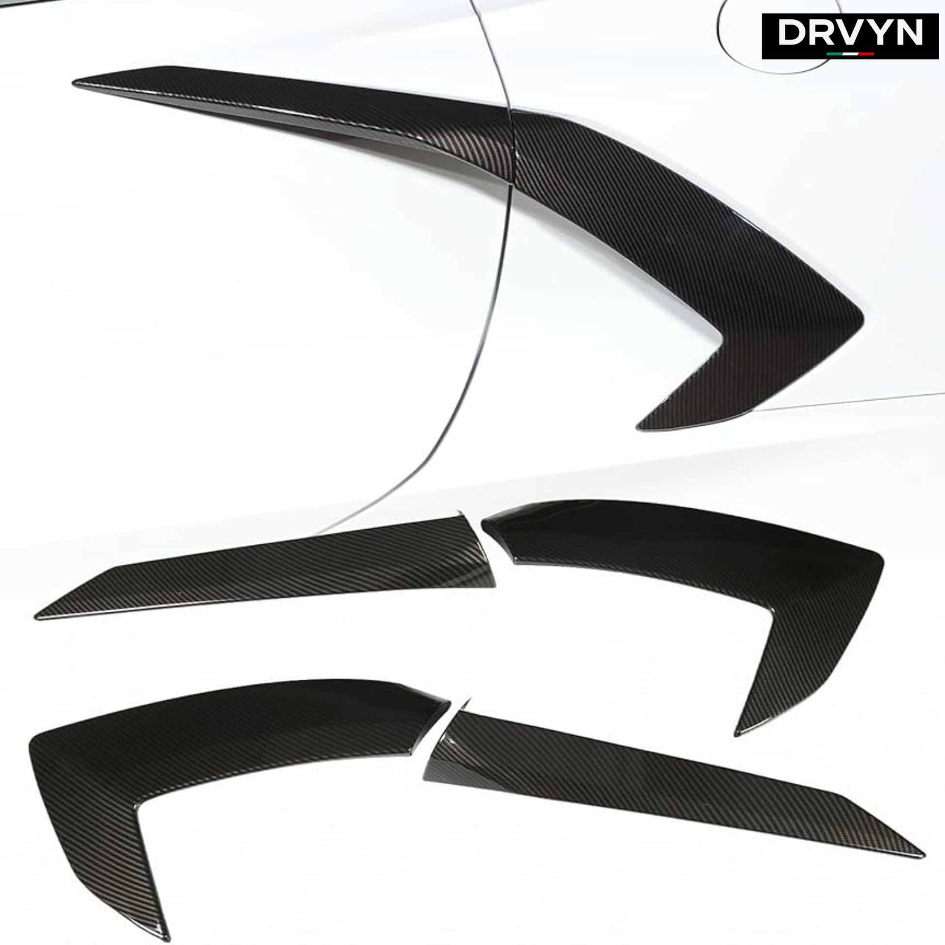 FOR 20-24 CORVETTE C8 Z51 REAL CARBON FIBER BODY SIDE VENT DOOR GARNISH TRIM KIT: - photo 2 - Drvyn