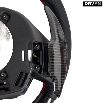 2020-26 Corvette C8 Dry Carbon Fiber Steering Wheel Paddle Shifter Extension - photo 2 - Drvyn