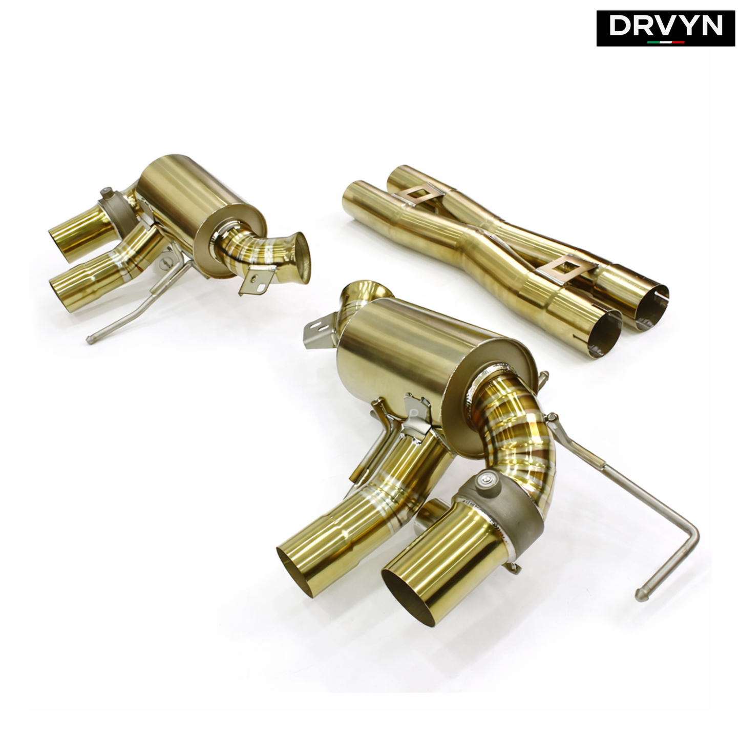DRVYN Titanium Valved X-Pipe Axle Back Catback Exhaust - photo 5 - Drvyn