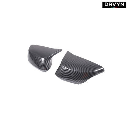 2020-26 CORVETTE C8 M STYLE REAL CARBON FIBER SIDE MIRROR COVER CAPS OVERLAY - photo 2 - Drvyn