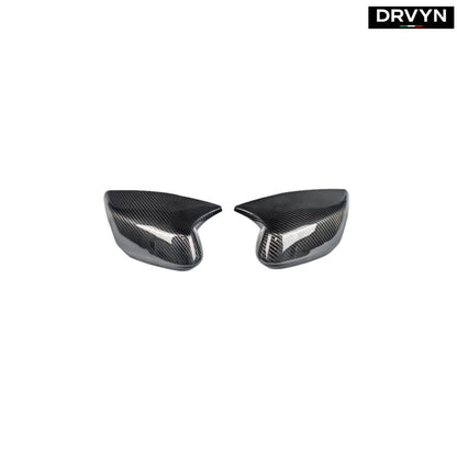 2020-26 CORVETTE C8 M STYLE REAL CARBON FIBER SIDE MIRROR COVER CAPS OVERLAY for Nissan Infiniti - Drvyn
