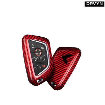 REAL RED CARBON FIBER KEY FOB CASE COVER FOR 2020-24 CORVETTE C8 Z51 1LT 2LT Z06 for Nissan Infiniti - Drvyn