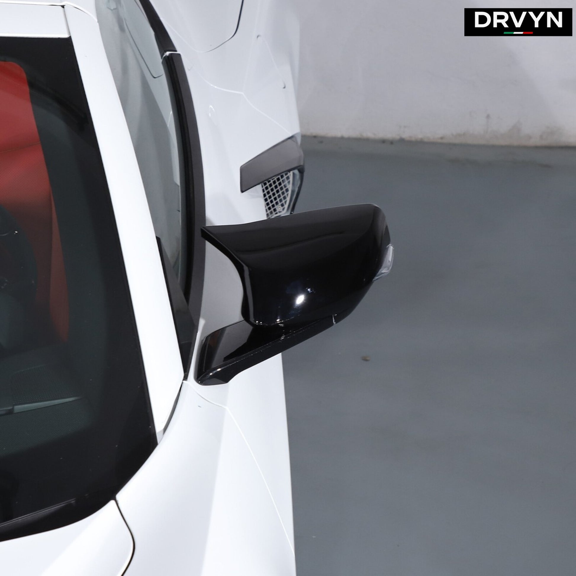 2020-25 CORVETTE C8 M STYLE GLOSS BLACK ADD ON SIDE MIRROR COVER CAP OVERLAY - photo 3 - Drvyn