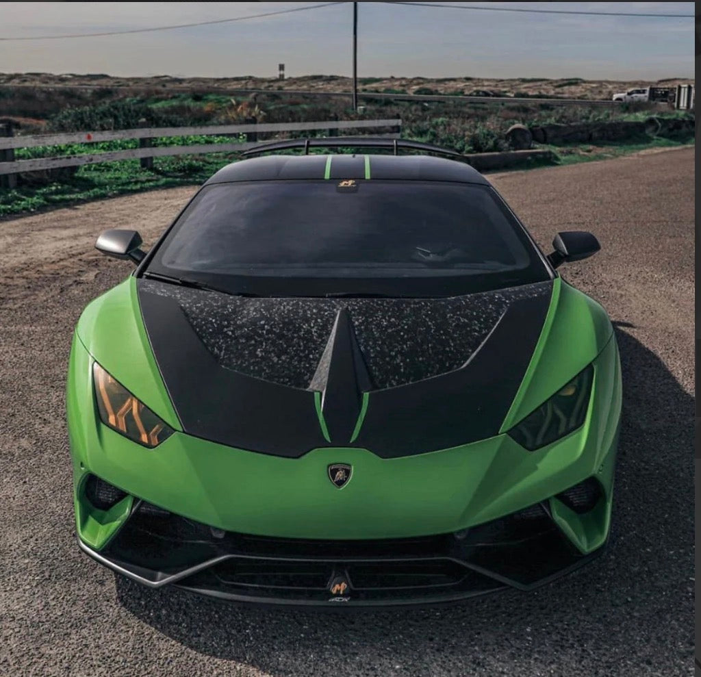 2016–2019 Lamborghini Huracán LP580 / LP610 – Full Carbon Fiber V-Style Vented Cooling Hood - photo 4 - Drvyn