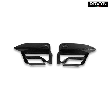 21-23 BMW F90 M5 LCI DRY CARBON FIBER FRONT BUMPER AIR DUCT INLET VENT TRIM for Nissan Infiniti - Drvyn